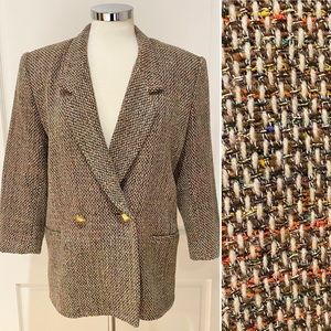 Vintage VP Collections Multicolor Shimmer Tweed Blazer